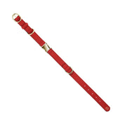 Premium Red Leather Dog Collar