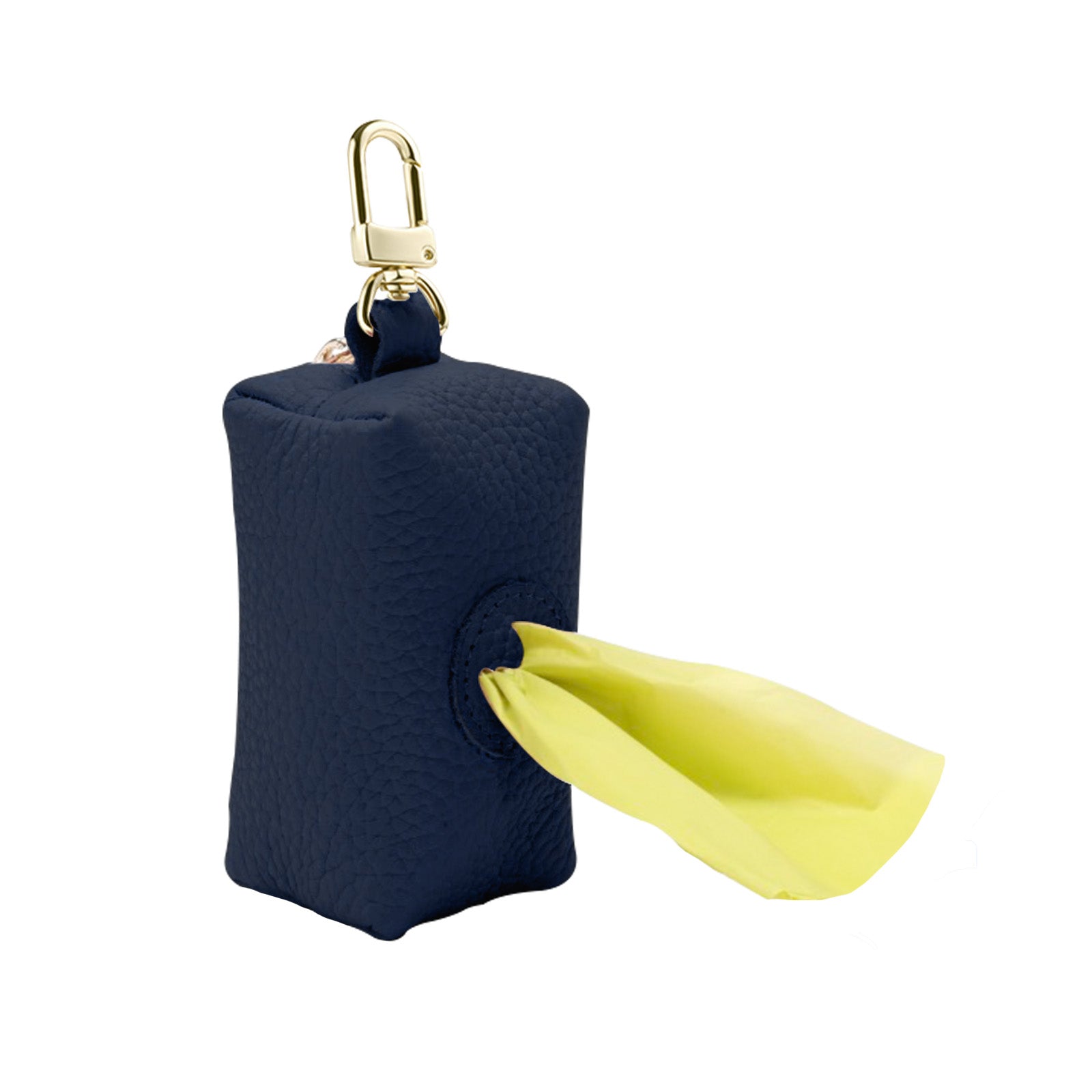Refined Leather Waste Bag Dispenser - Blue