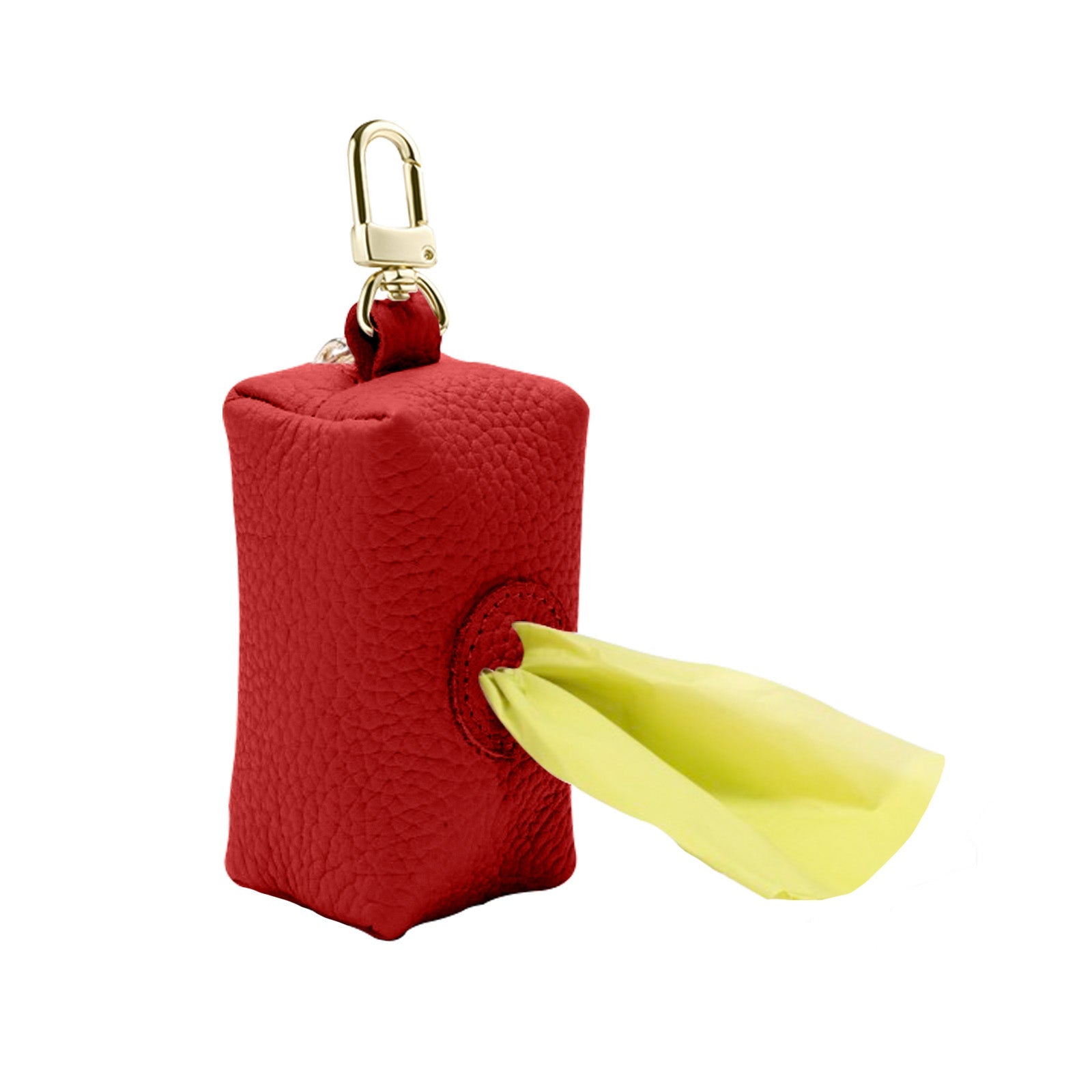  Premium Leather Red Dog Poop Bag Dispenser