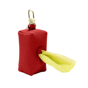  Premium Leather Red Dog Poop Bag Dispenser