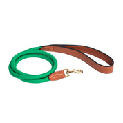 Furri Explorer Climbing Rope Leash with Leather Handle: Rugged Standard Leash for Pets - Forest Green