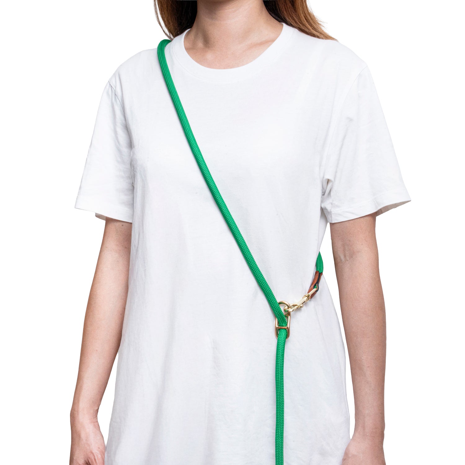 Furri Explorer Hands-Free Crossbody Leash: Effortless Adventures with Climbing Rope - Forest Green