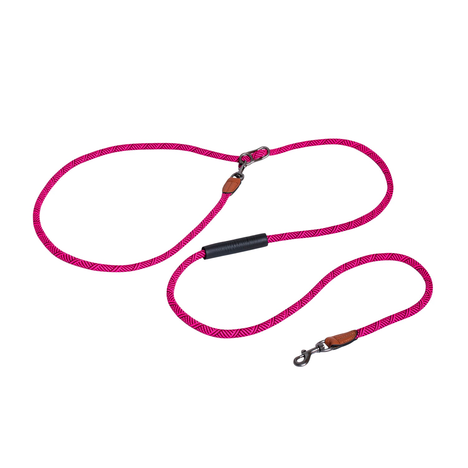 Furri Explorer Hands-Free Crossbody Leash: Effortless Adventures with Climbing Rope - Magenta Red