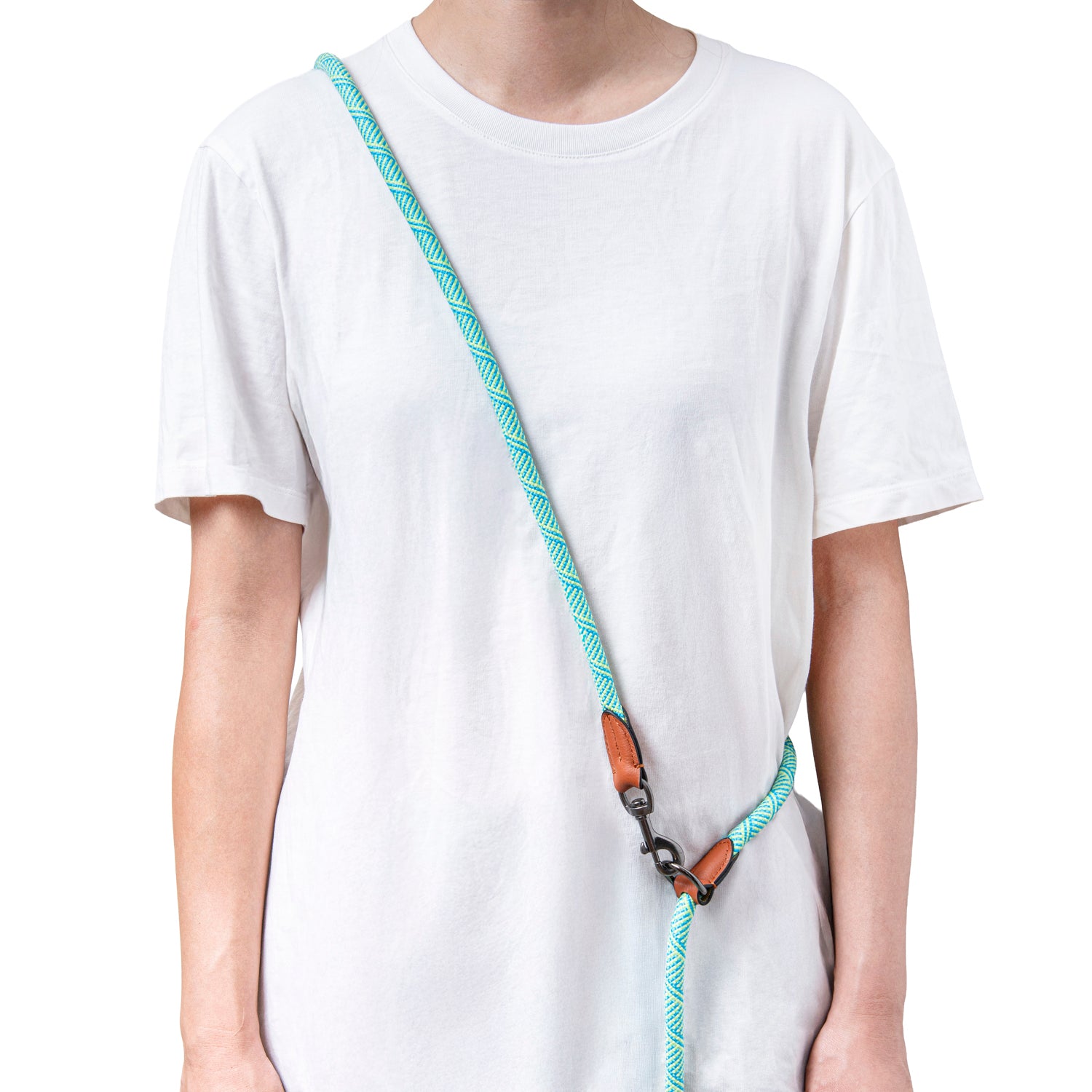 Furri Explorer Hands-Free Crossbody Leash: Effortless Adventures with Climbing Rope - Energetic Green