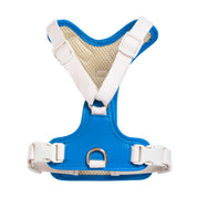 Furri Tail Handcrafted Leather Canvas Harness: Stylish Comfort for Active Pets - Bright Blue