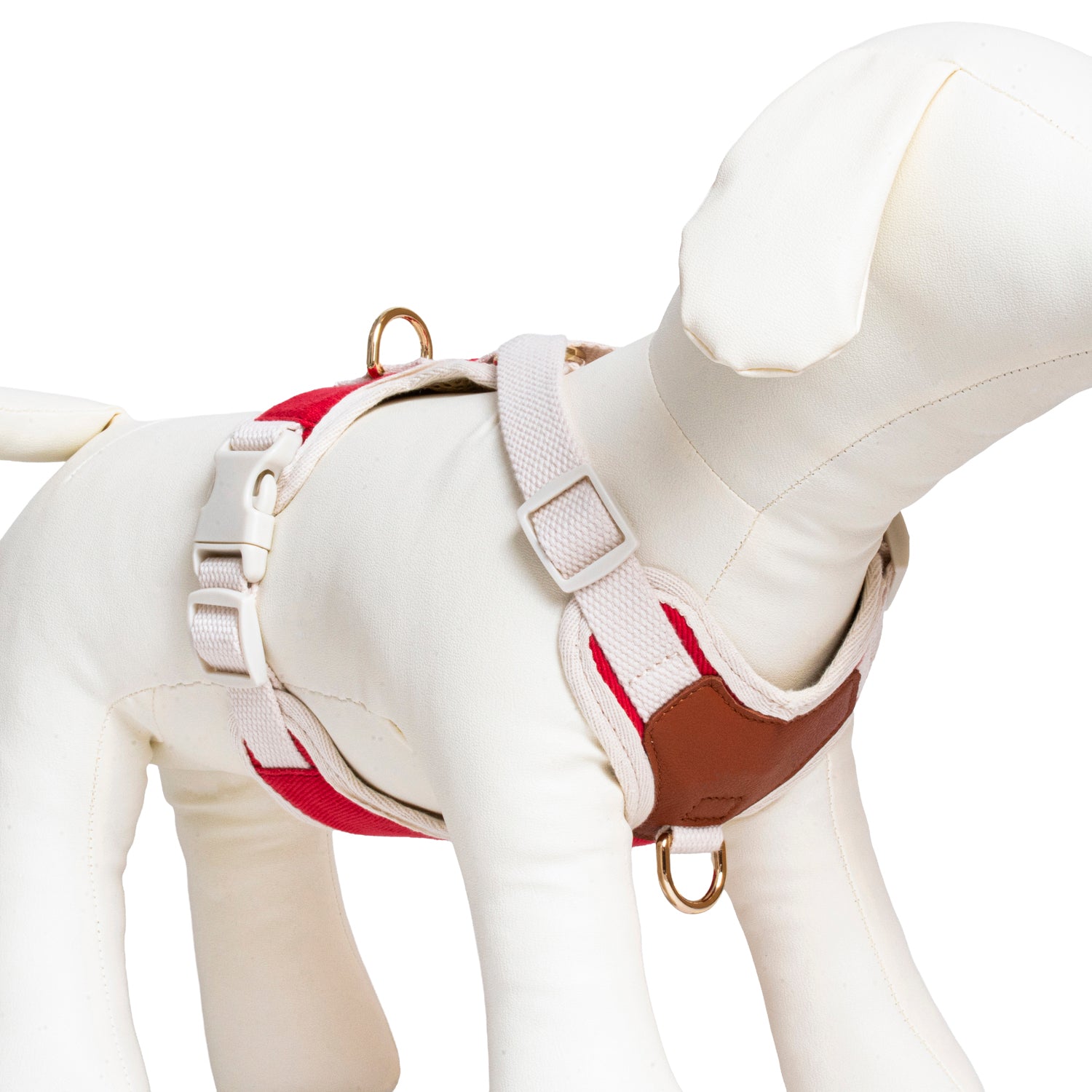 Furri Explorer Canvas Harness: Rugged Adventure for Your Pet - Red