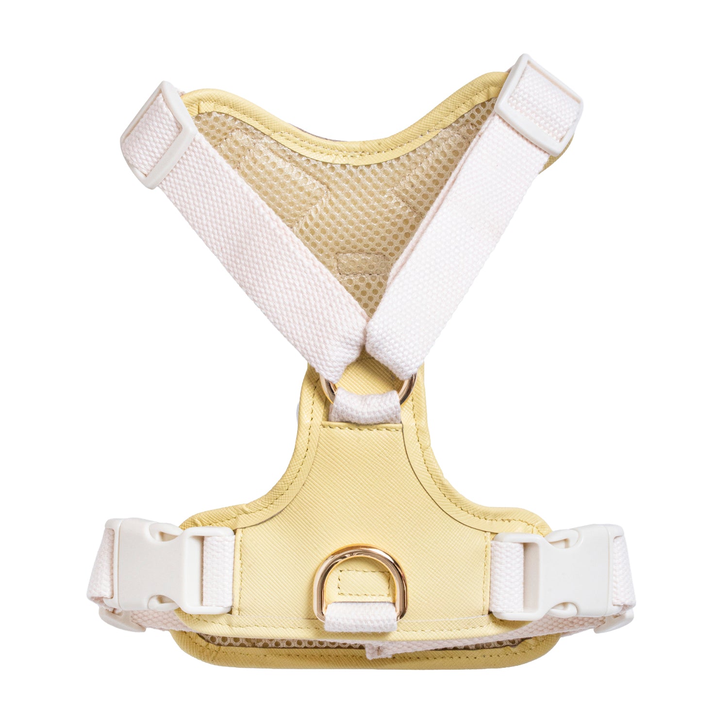 Furri Tail Handcrafted Leather Canvas Harness: Stylish Comfort for Active Pets - Vivid Yellow