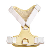 Furri Tail Handcrafted Leather Canvas Harness: Stylish Comfort for Active Pets - Vivid Yellow