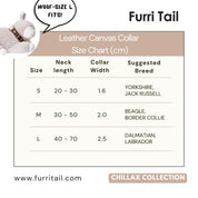 11.11 Mega Sale: Handcrafted Leather Canvas Dog Collar, Harness and Leash - Beige