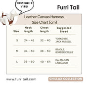 11.11 Mega Sale: Handcrafted Leather Canvas Dog Collar, Harness and Leash - Beige