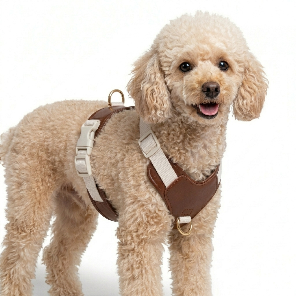 Furri Tail Handcrafted Leather Canvas Harness - Chillax Collection