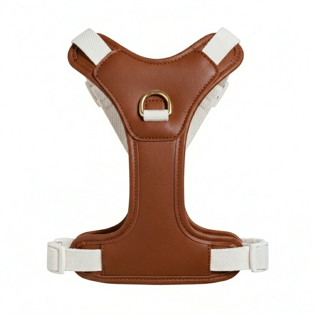 Furri Tail Handcrafted Leather Canvas Harness - Chillax Collection