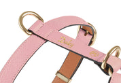 Luxe Leather Dog Harness - Pink