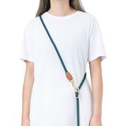 Furri Explorer Hands-Free Crossbody Leash: Effortless Adventures with Climbing Rope - Striped - Green Black