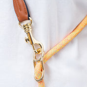Furri Explorer Hands-Free Crossbody Leash: Effortless Adventures with Climbing Rope - Melange Orange Yellow