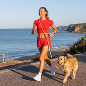 Furri Explorer Hands-Free Crossbody Leash: Effortless Adventures with Climbing Rope - Melange Orange Yellow