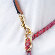 Furri Explorer Hands-Free Crossbody Leash: Effortless Adventures with Climbing Rope - Melange Red Grey