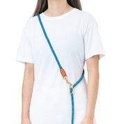 Furri Explorer Hands-Free Crossbody Leash: Effortless Adventures with Climbing Rope - Melange Blue Grey
