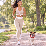 Furri Explorer Hands-Free Crossbody Leash: Effortless Adventures with Climbing Rope - Plaid Pink