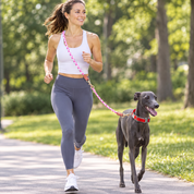 Furri Explorer Hands-Free Crossbody Leash: Effortless Adventures with Climbing Rope - Plaid Red