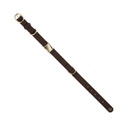 Premium Cognac Brown Leather Dog Collar