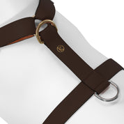  Premium Leather Cognac Brown Dog Harness