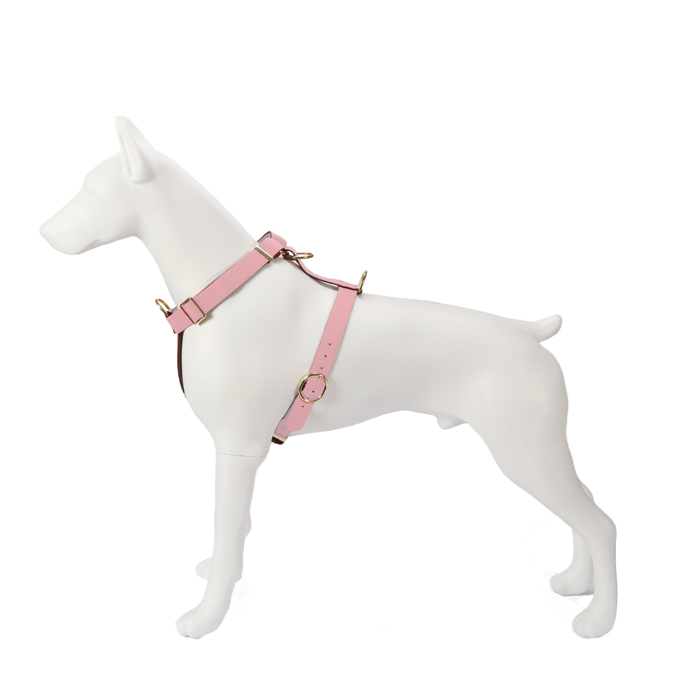 Premium Leather Pink Dog Harness