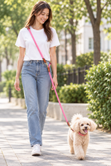 Vivid Collection Hands-Free Crossbody Leash: Effortless Adventures with Climbing Rope - Flamingo Pink