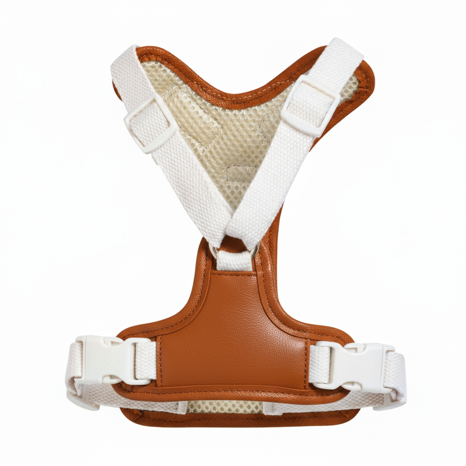 11.11 Mega Sale: Handcrafted Leather Canvas Dog Collar, Harness and Leash - Beige